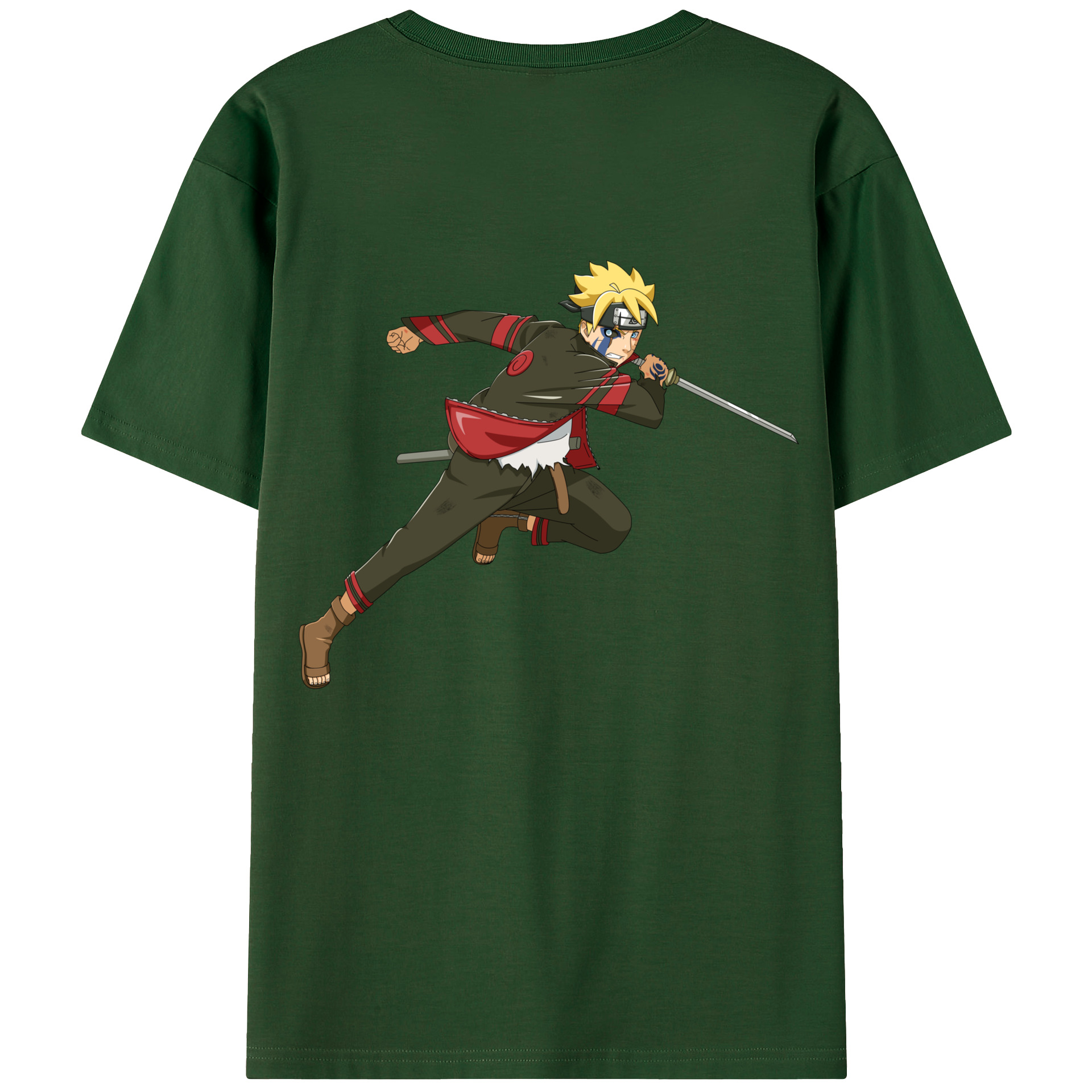（画像用） NARUTO -ナルト- うずまき ボルト Uzumaki Boruto 綿100％半袖Tシャツ（背面プリント）